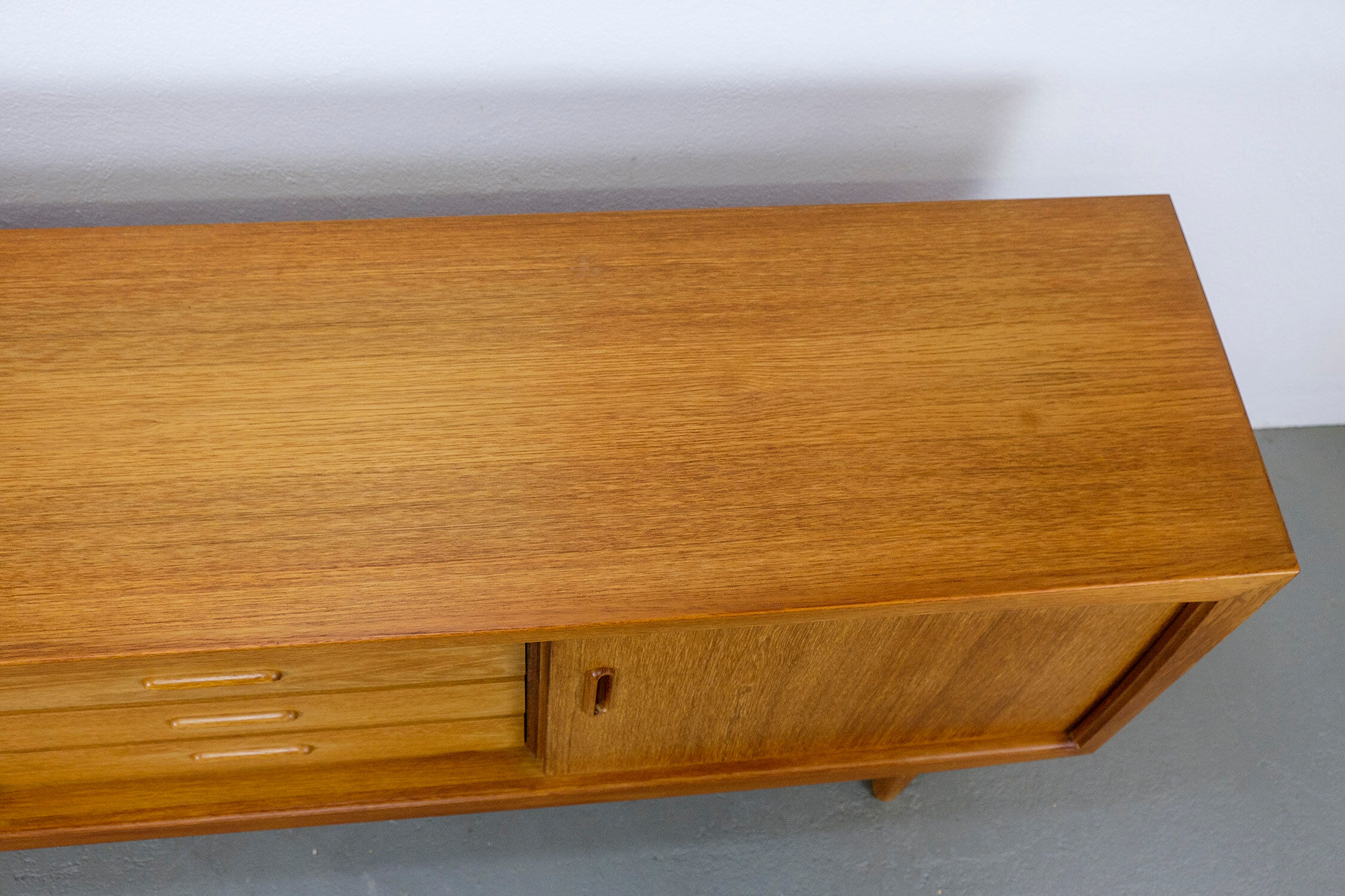Teak sideboard with sliding doors by Bartels, 1977