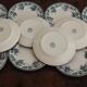 Lot 12 Flat Plates Iron Land Choisy the King Roses Blue Boulenger