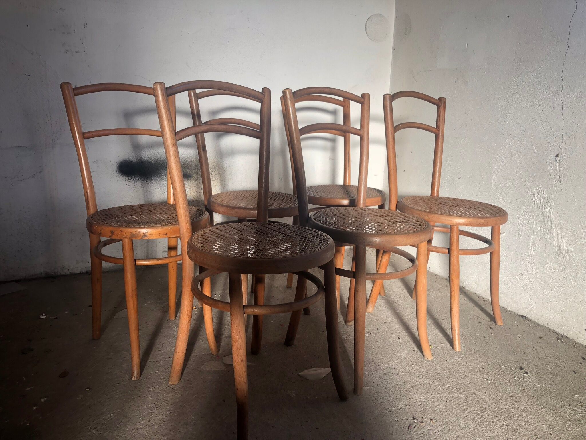 Set of ancient Fischel chairs