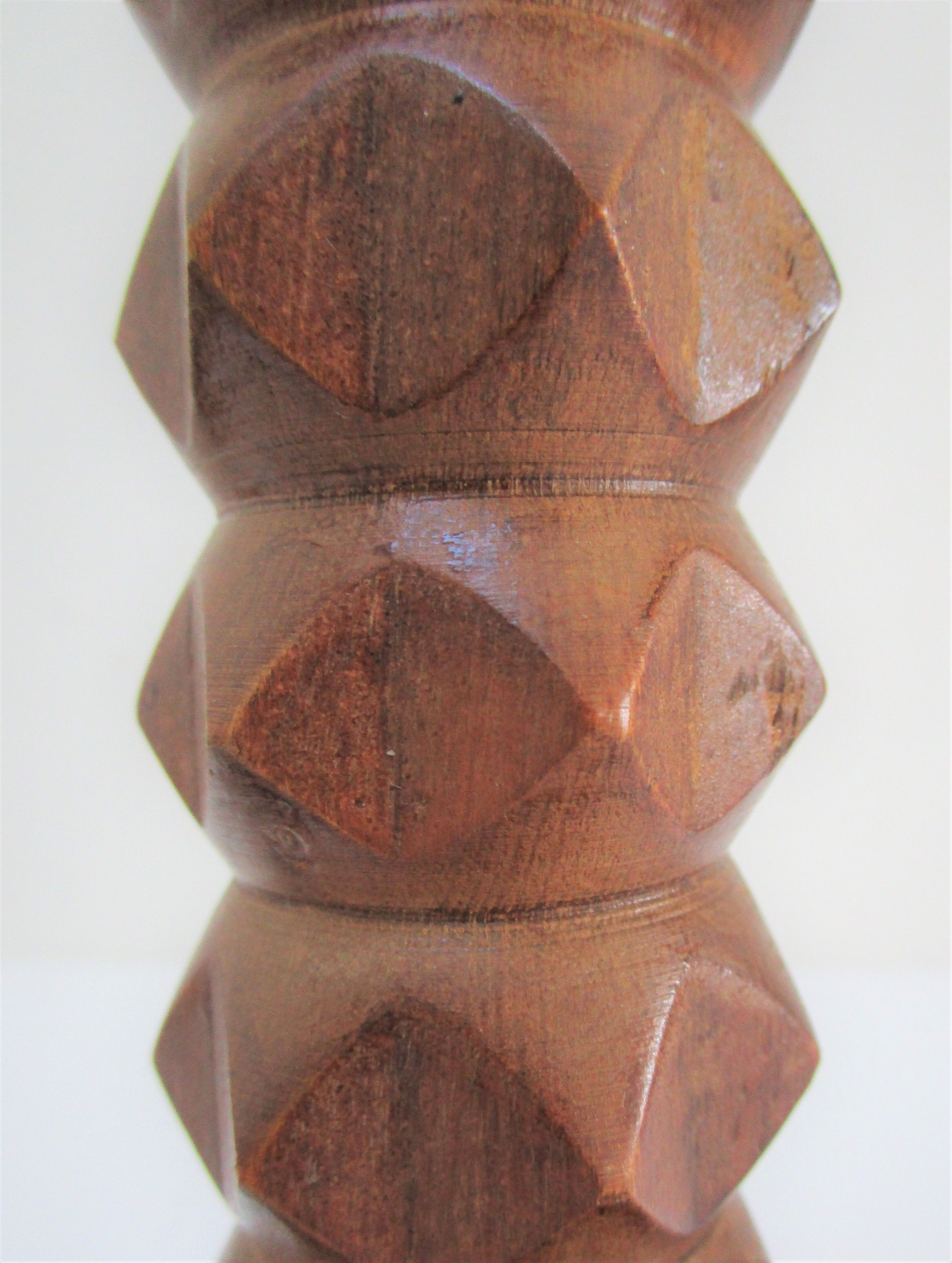 Solid wood lamp foot "diamond tip" years 40-50