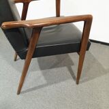 Fauteuil vintage en teck par Josef Hillerband pour Wilkhahn 1960