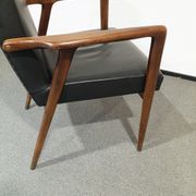 Vintage teak armchair by Josef Hillerband for Wilkhahn 1960s