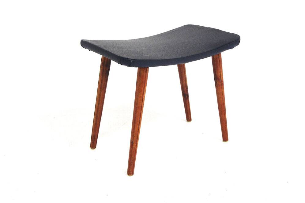 Tabouret scandinave en skaï, Suède, 1940