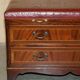 Crocodile leather and hardwood luggage rack in Mid-Century Modern style