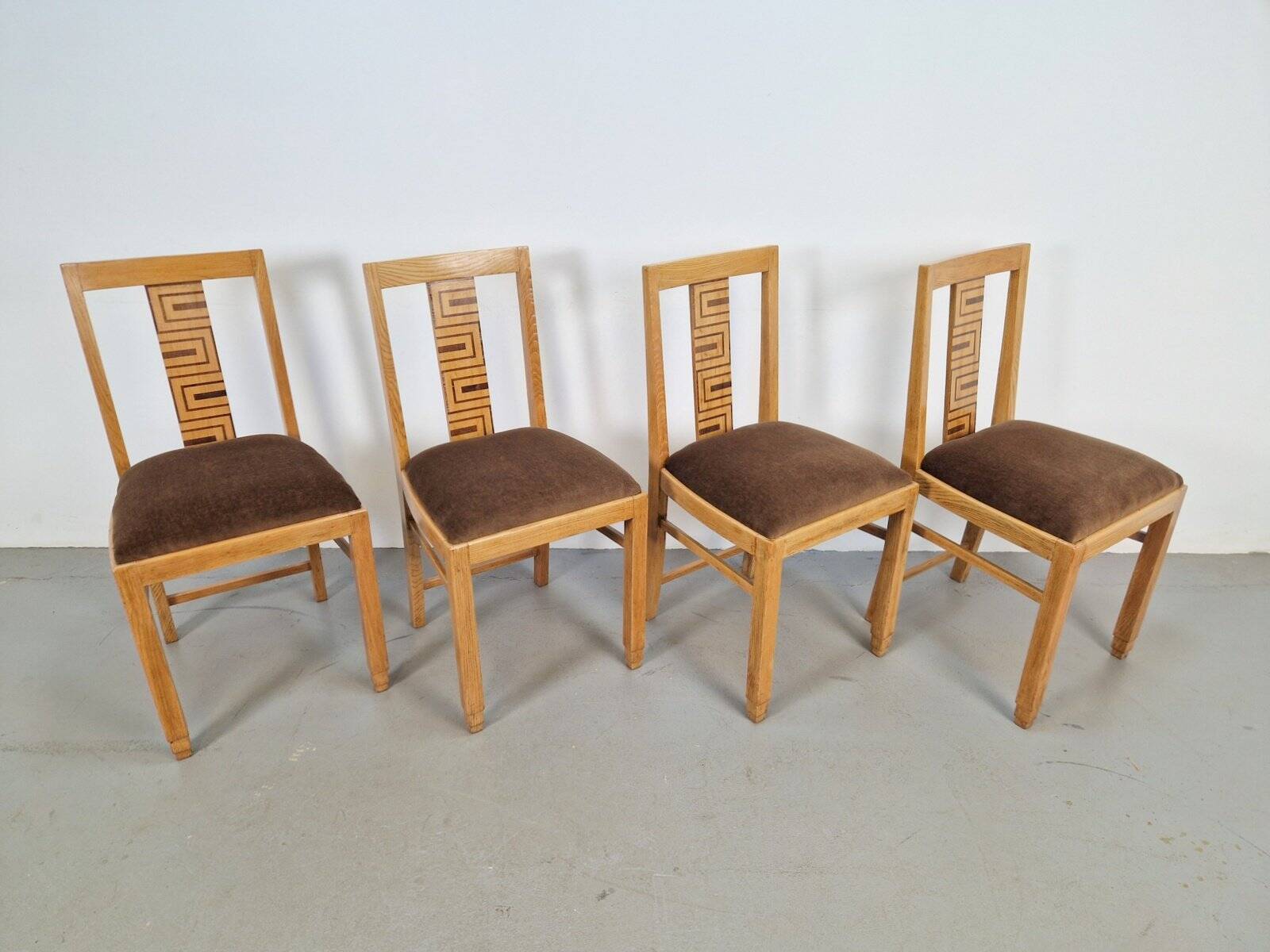 Arts and Crafts Dining Chairs, 1930s, Set of 4
