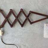 The Klint teak accordion wall lamp by Erik Hansen scandinavian 1950