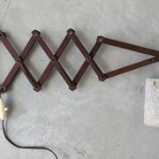 Teak accordion wall lamp Le Klint by Erik Hansen Scandinavian 1950