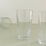 Set of 8 transparent glass water glasses