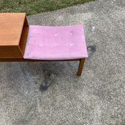 Banc téléphonique en teck du milieu du siècle, années 1960