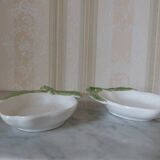 Set of two white ceramic ramekins