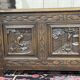 Breton bank chest from the early 20th century in oak and chestnut.