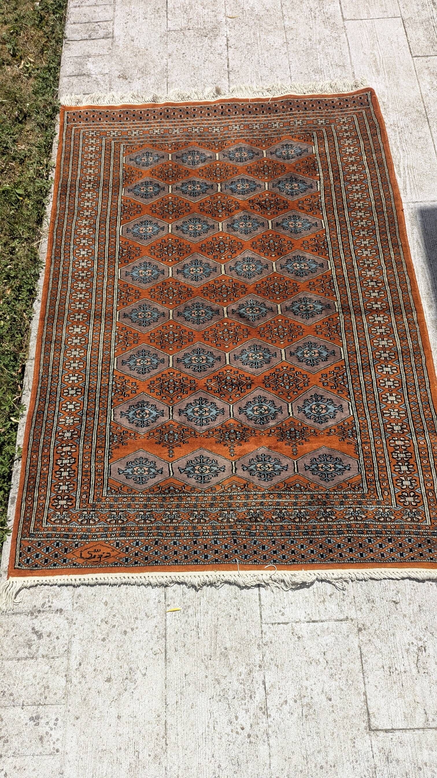 Handmade Oriental Boukhara Rug – Vintage / Bohemian Style – 130 x 195 cm