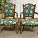 Pair of Louis XVI style armchairs in beech from the 19th century.