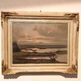 Landscape painting by Gino Romiti (Livorno 1881-1967)