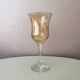 Set of 6 pastel colors 80s crystal wine glasses