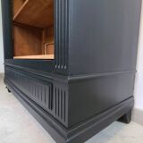 Old black oak bookcase drawer storage unit dresser shelf cabinet of curiosities