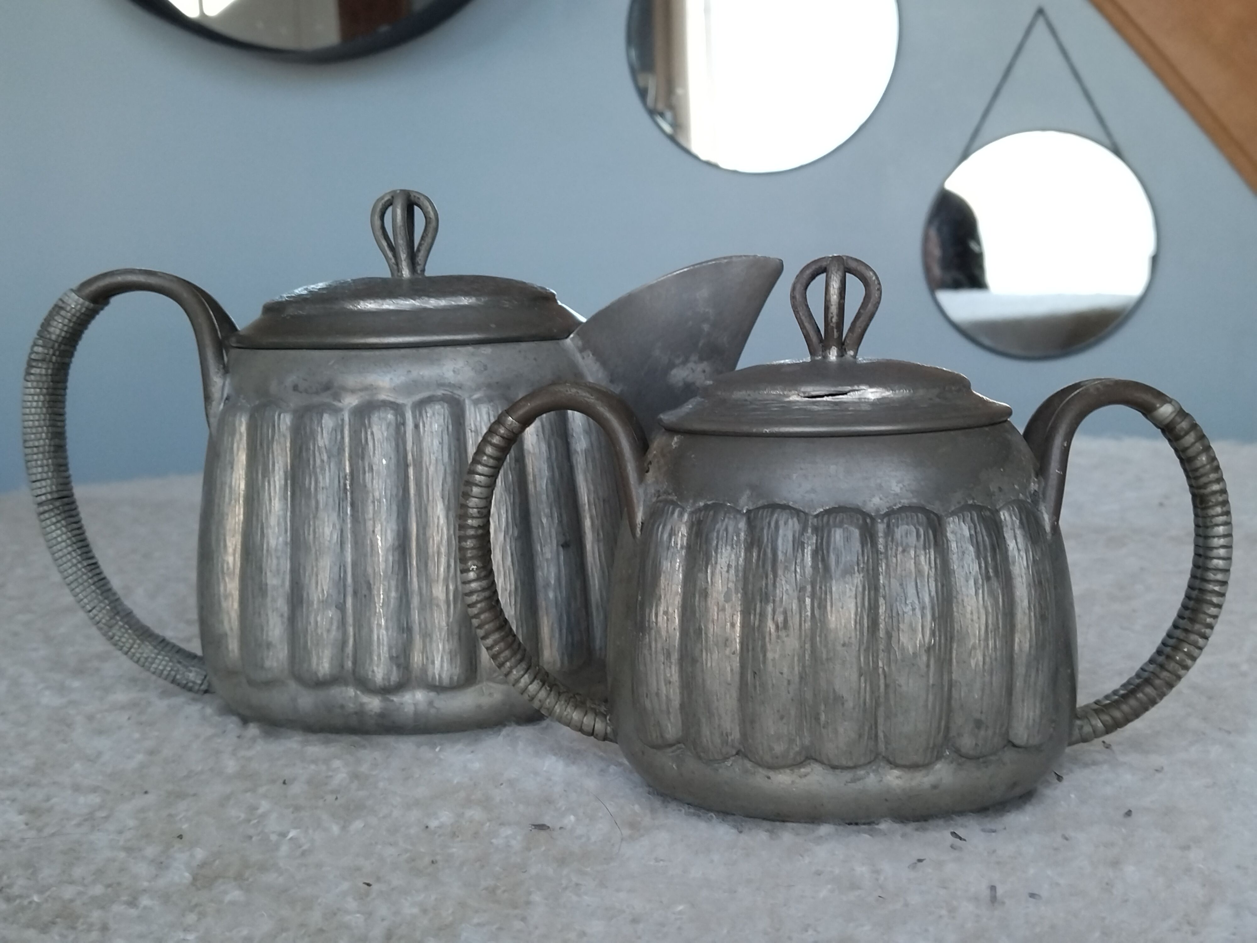 Art deco objects in their art tin juices