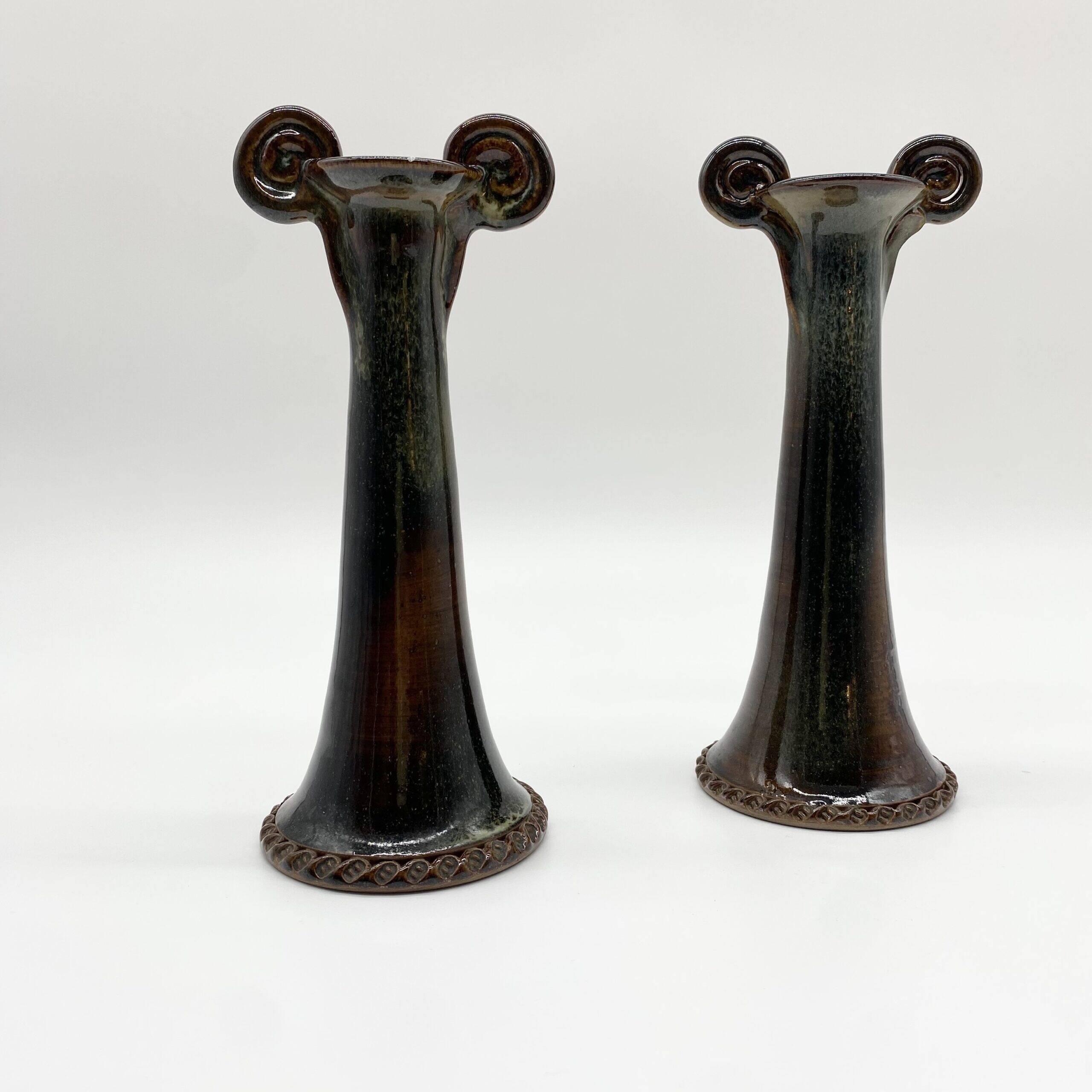 Pair of ceramic candlesticks – "Mouthiers-sur-Boëme", 1960s