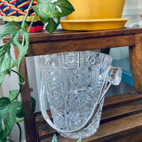Chiseled Glass Ice Bucket
