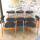 Baumann suite of 6 vintage chairs model Unicorn
