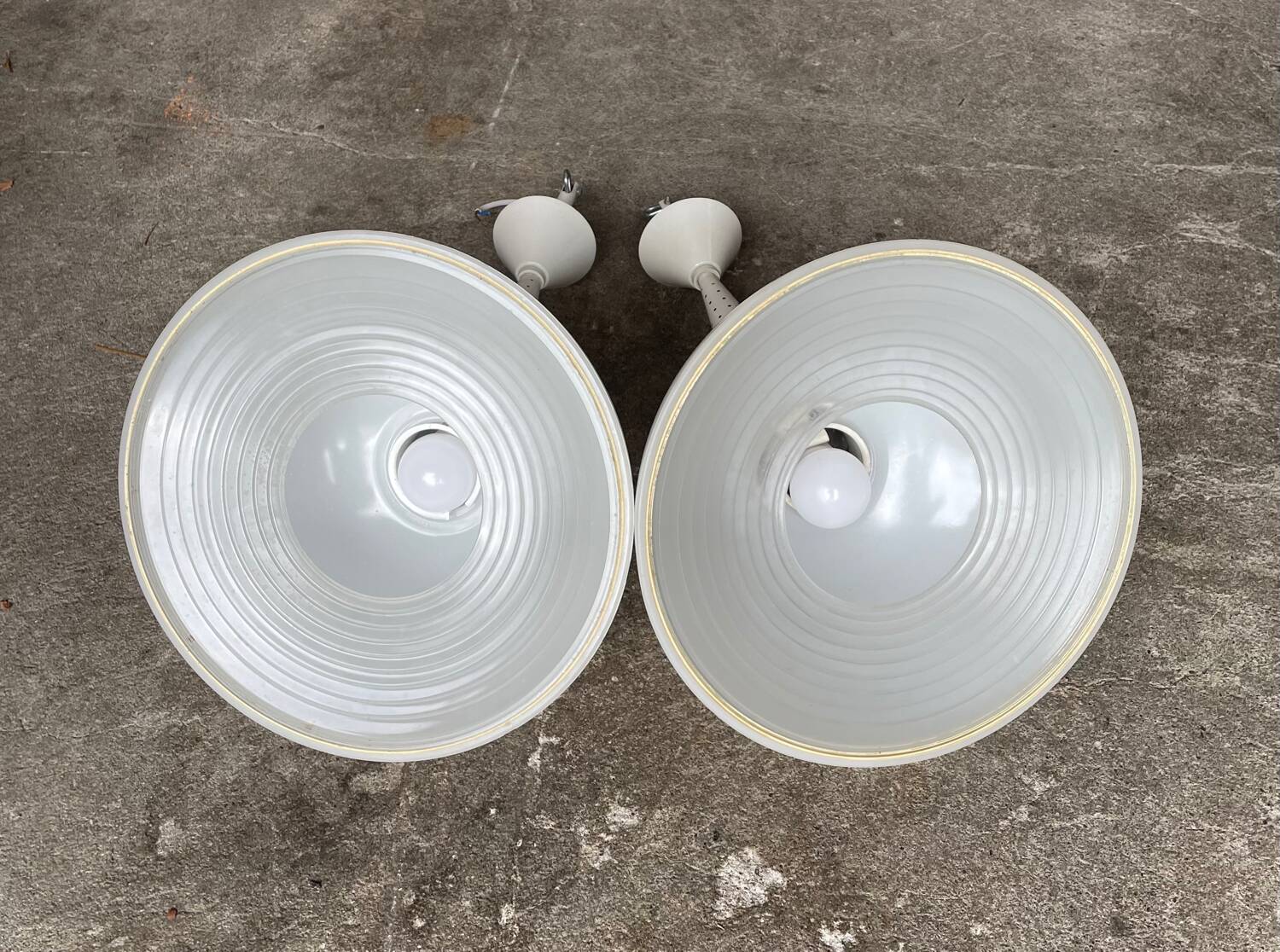 pair of pendants by Mathieu Matégot for Holophane