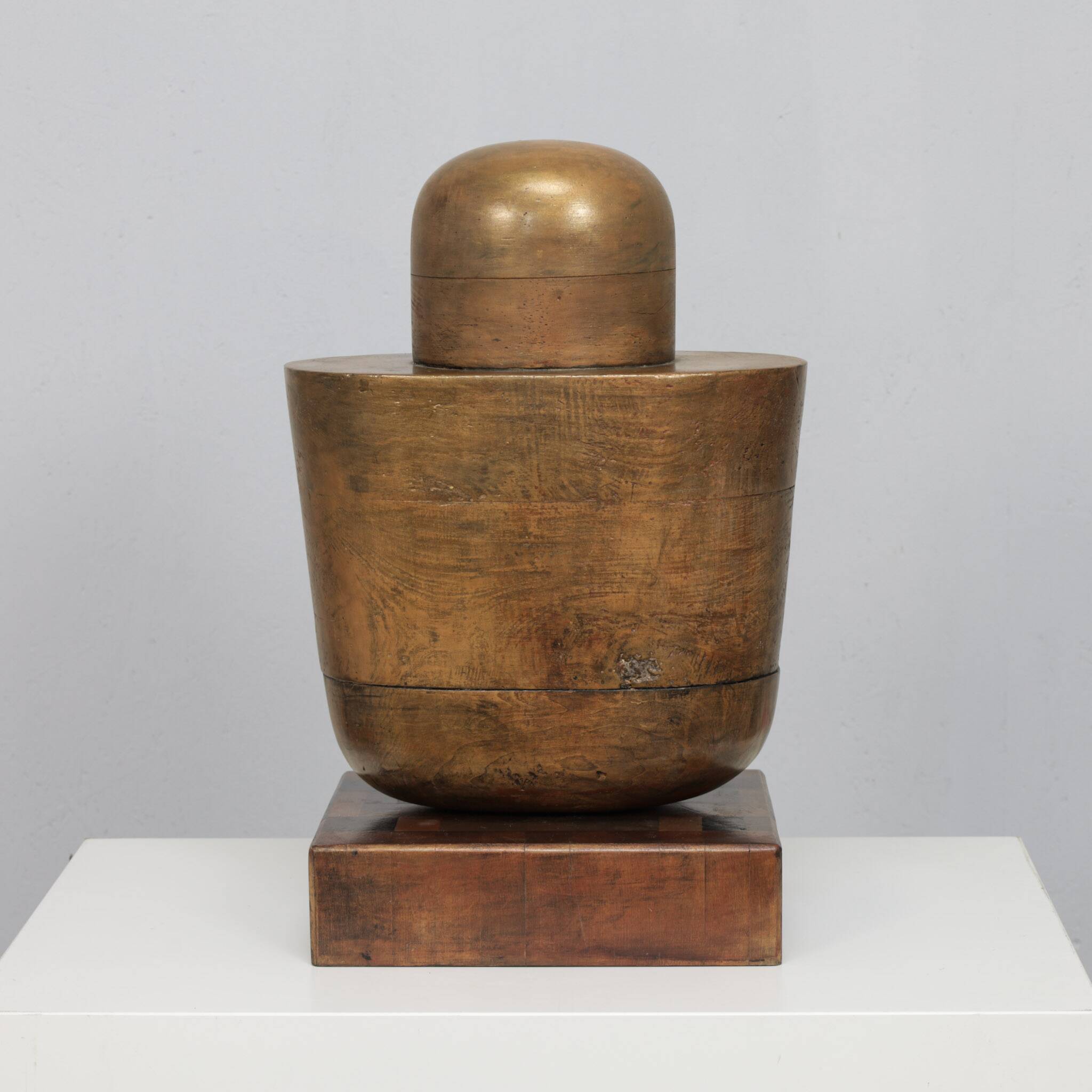 Holey Grail monumental sculptural form in wood by Annet Gaaikema, 1980s