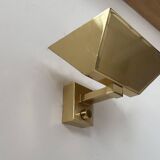 Vintage wall light, solid brass, Italy 1970s