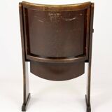 Vintage Cinema Chair TON (Thonet), 1940s Czech, Wooden Theatre Seat