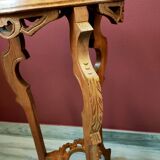 Antique stool in beech and marble