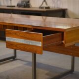 Minister's desk in rosewood by Claude Gaillard and Henri Lesetre for Ligne Roset 1970s