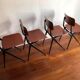 Set of 4 vintage chairs and design feet compass Marko by Kooistra