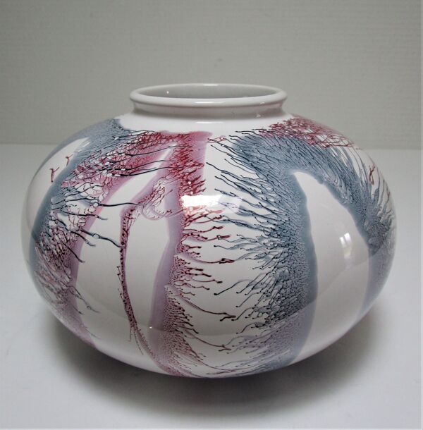 Vase west germany céramique à décor projeté design années 70