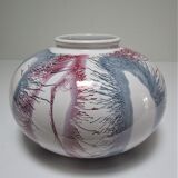 Vase west germany ceramic with projected decoration design 70s