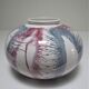 Vase west germany ceramic with projected decoration design 70s