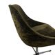 Fauteuil vintage marron sur pied étoile chromé