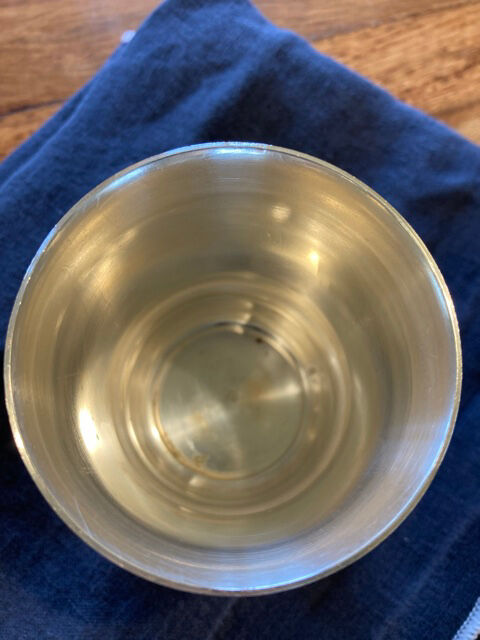 Art Deco-style silver metal timbale