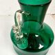 Pichet en verre soufflé vert vintage