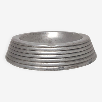 Round ashtray vintage bistro 50s cast aluminum