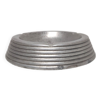 Round ashtray vintage bistro 50s cast aluminum