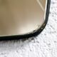 Original mirror with its engraved glass diamond pattern 52x33cm