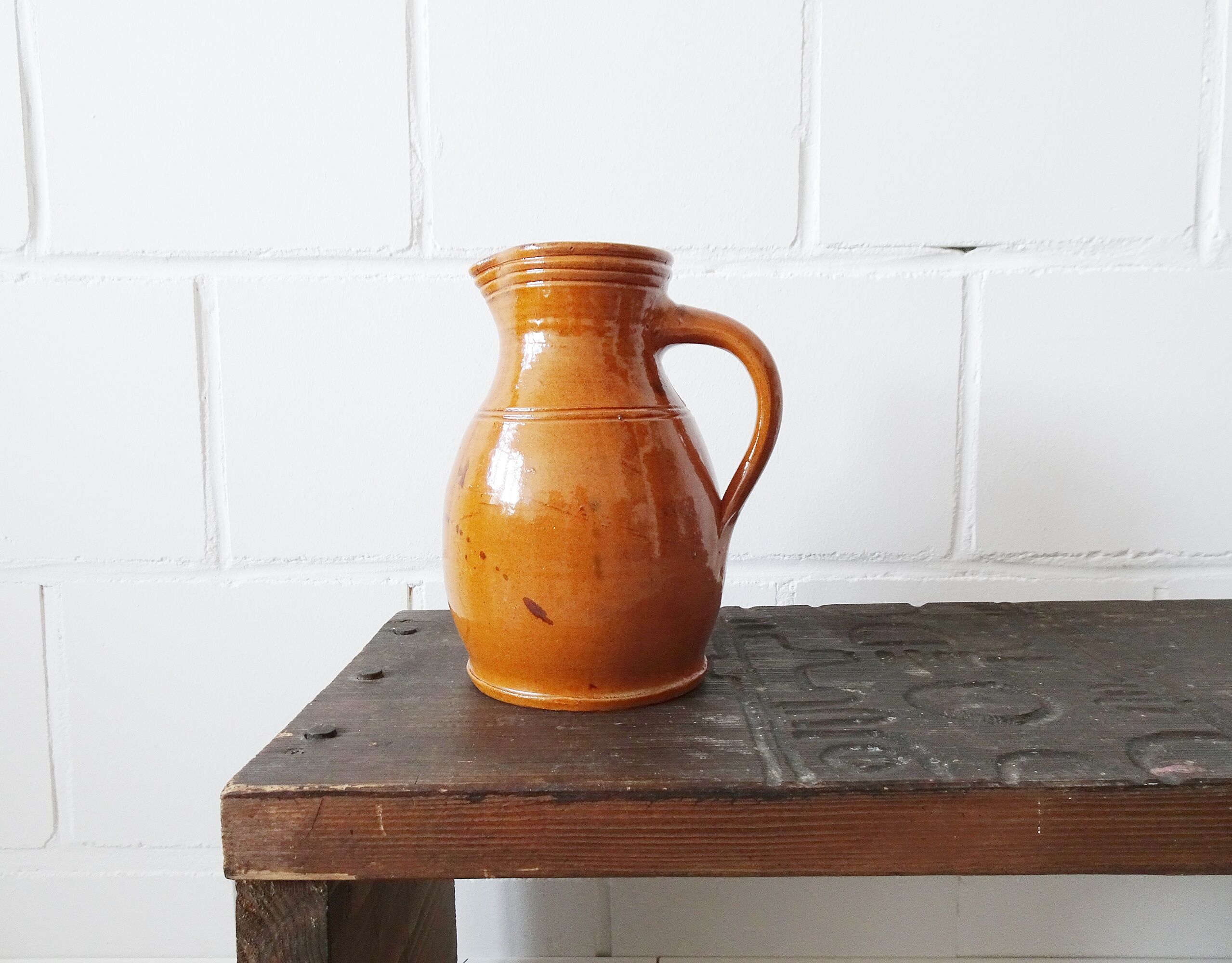 Handmade stoneware jug