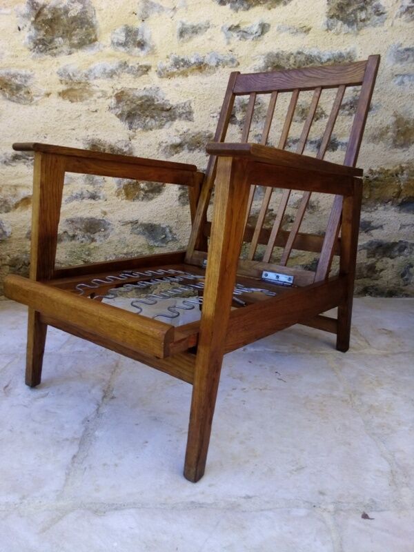 Armchair 50s style scandinavian 3 positions