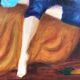 Peinture femme nue allongée