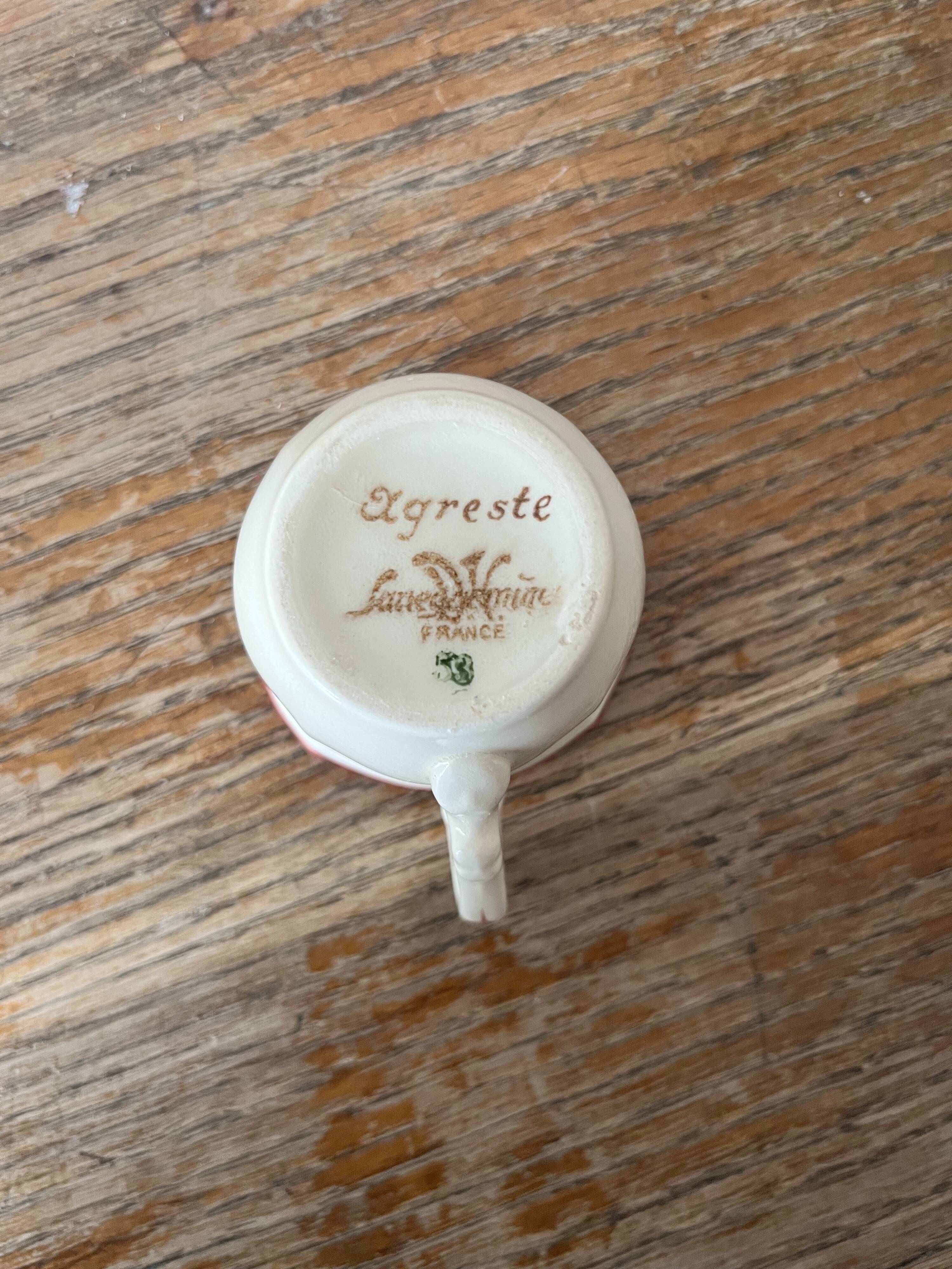 Set of 2 Sarreguemines mugs (France Agreste)