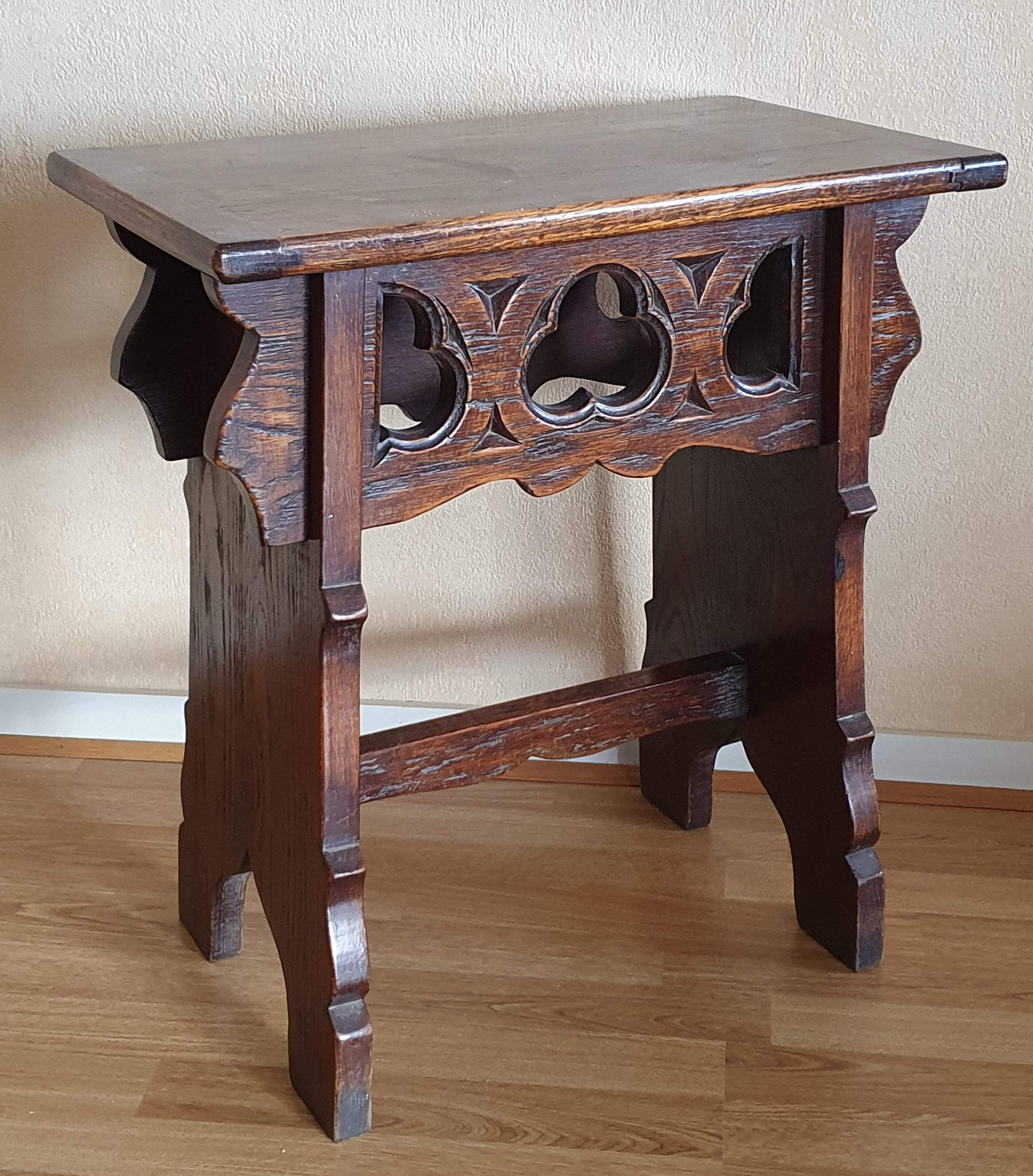 Neo-Gothic oak side table