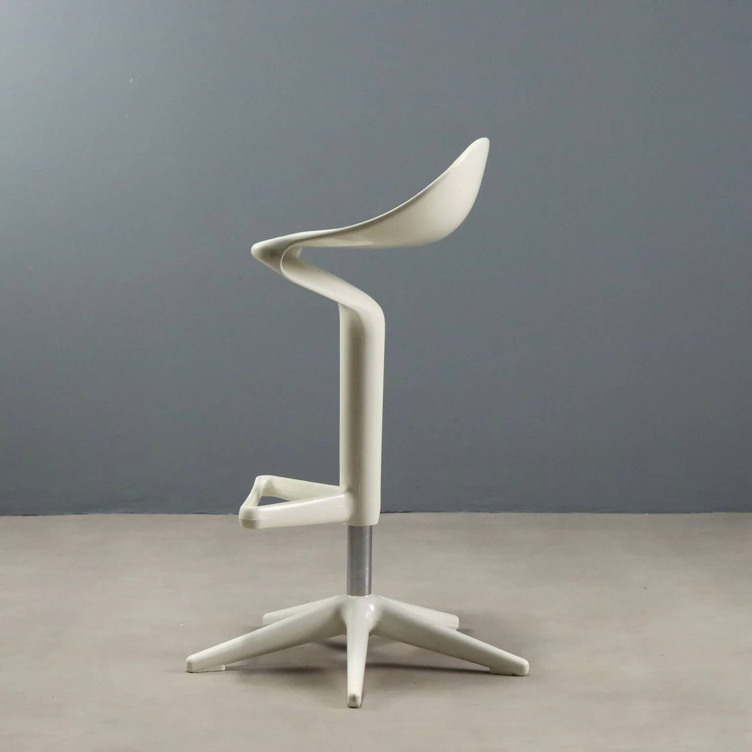 Kartell Spoon stool, vintage design, Antonio Citterio, 2000s