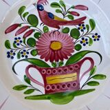 Lot de 6 assiettes anciennes à motif floral