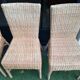 6 chaises vintage en bambou et osier 70's