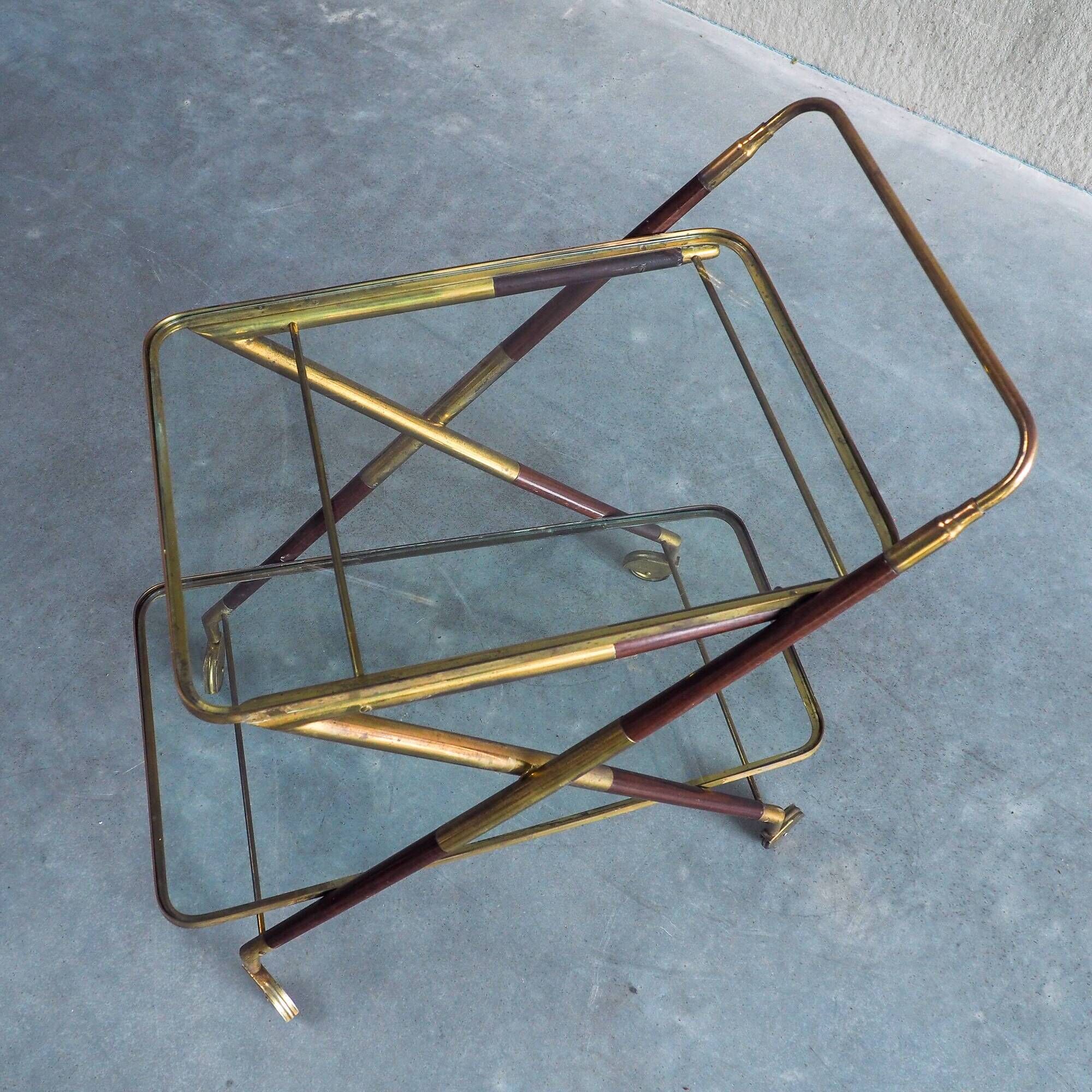 1950s Italian Bar Trolley, Attributed to Cesare Lacca