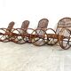 Rocking-chairs vintage en bambou, 1960, set de 4